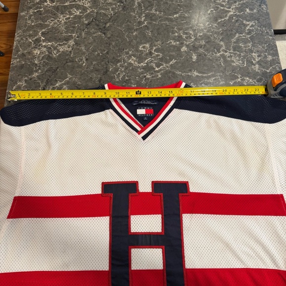 Rare Vintage 90s Tommy Hilfiger Hockey Jersey (Medium) - Picture 11 of 15